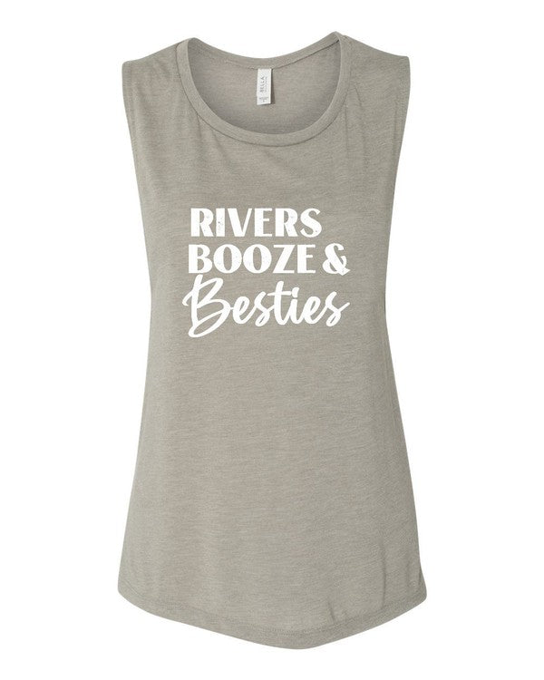 Rivers Booze and Besties Bella Canvas Tank