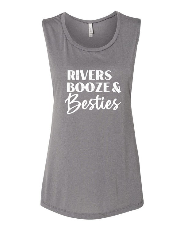 Rivers Booze and Besties Bella Canvas Tank