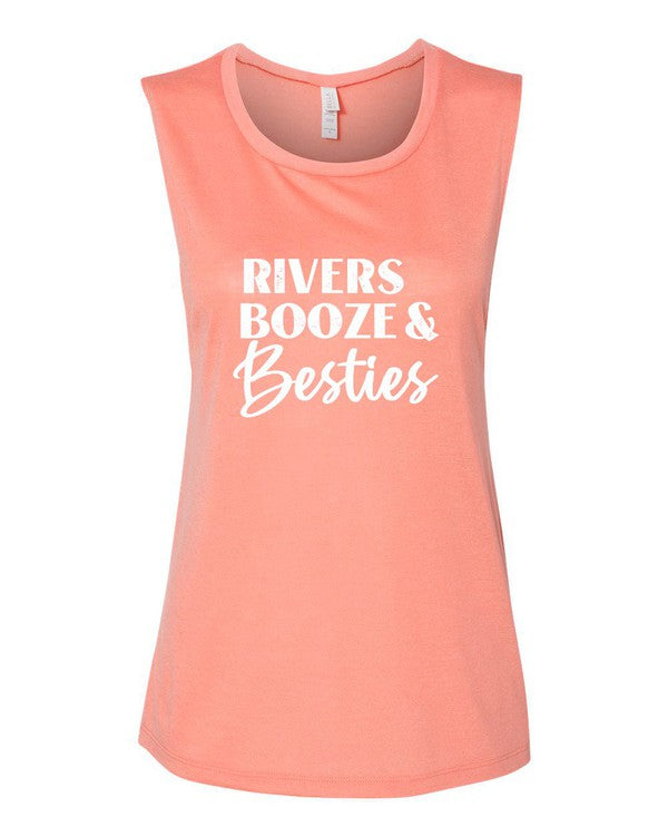 Rivers Booze and Besties Bella Canvas Tank