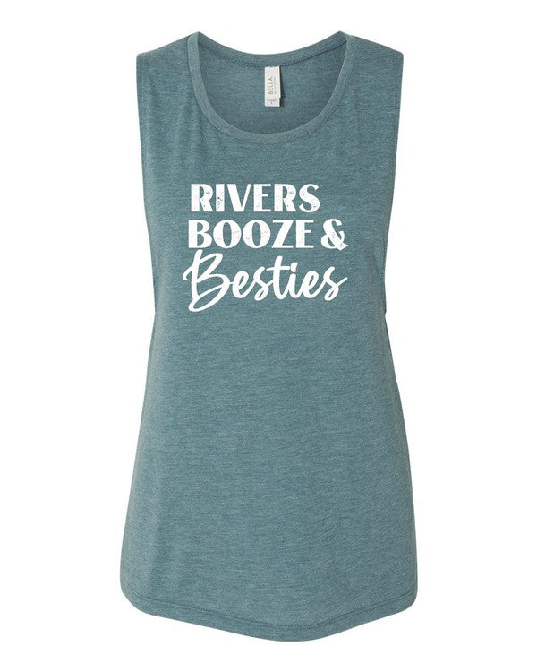 Rivers Booze and Besties Bella Canvas Tank