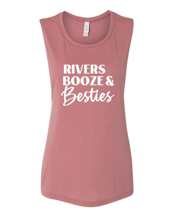 Rivers Booze and Besties Bella Canvas Tank