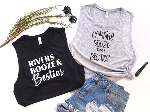 Rivers Booze and Besties Bella Canvas Tank