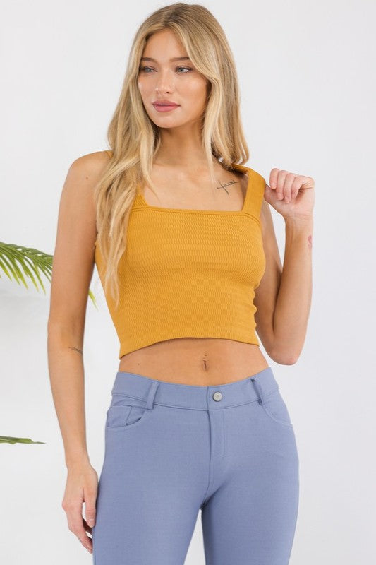 Seamless Textured Crop Tank