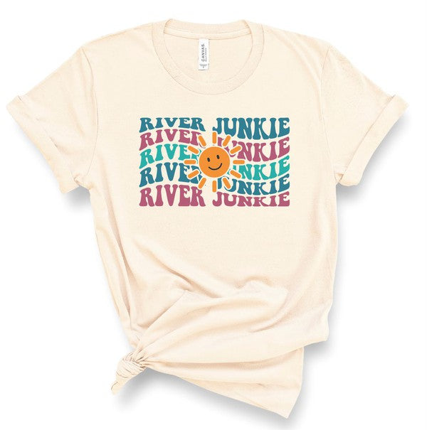 River Junkie Sun Colorful Graphic Tee