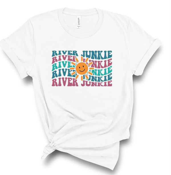 River Junkie Sun Colorful Graphic Tee