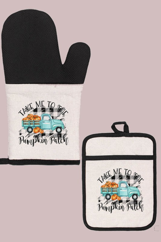 Take Me To The Pumpkin Patch Oven Mitt Glove