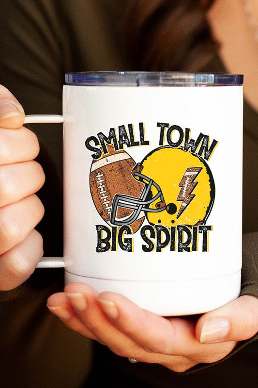 Football Yellow Helmet Big Spirit Travel Mug